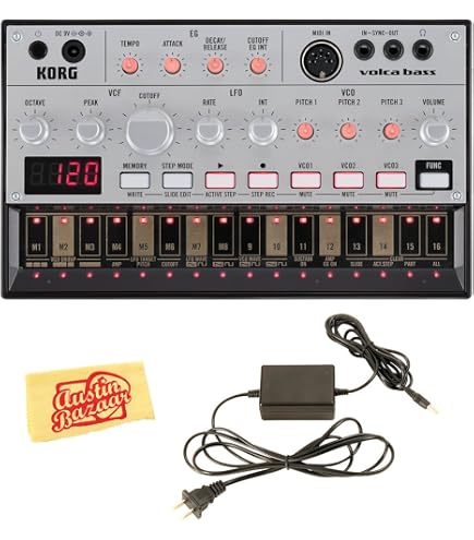 Amazon.com: Korg Volca Bass Analogue Bass Machine Bundle w/Korg